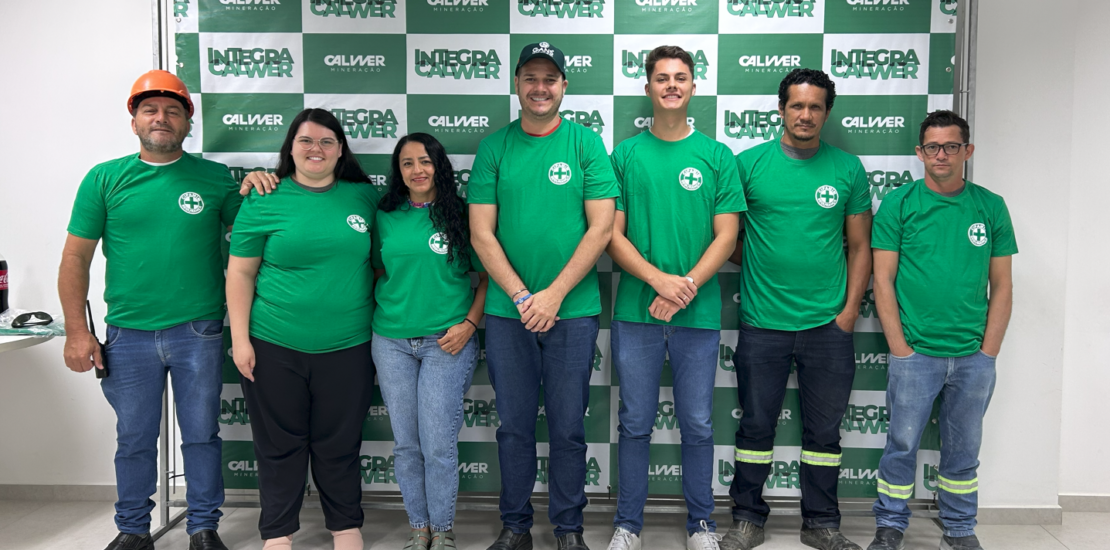 Posse da CIPAMIN 2025/2026 na Calwer Mineração com equipe reunida para fortalecimento da segurança do trabalho na mineração